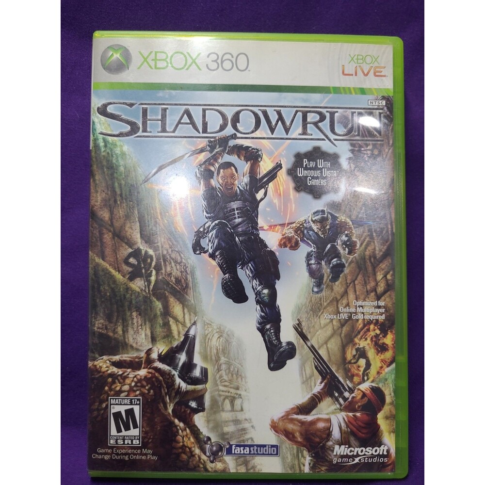 Shadowrun (Microsoft Xbox 360, 2007) Complete with Manual Tested